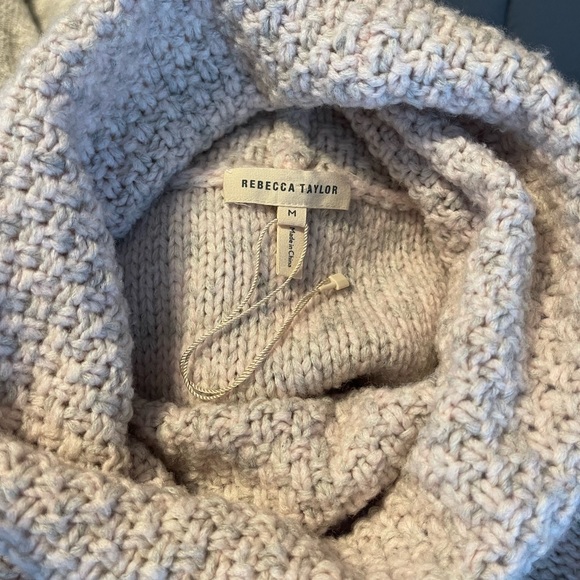 Rebecca Taylor Wool Cashmere Blend Sleeveless Turtleneck Sweater - Picture 9 of 12